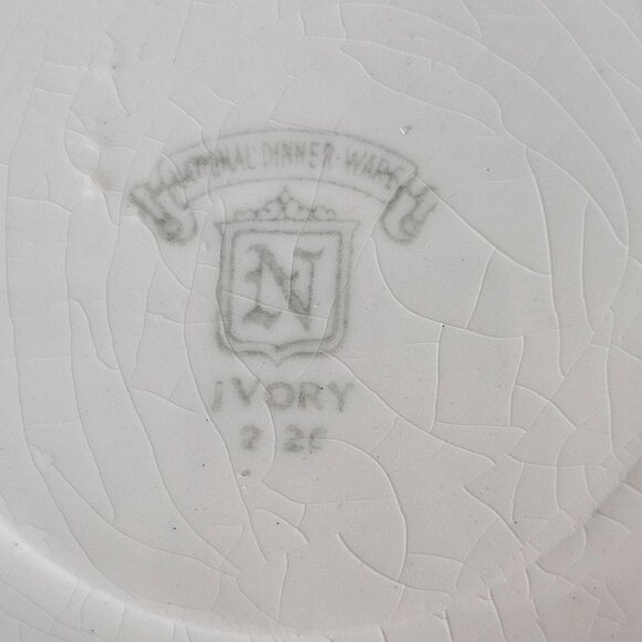 Vintage National Dinnerware Ivory China Cup Saucer Floral Pattern Replacement - Picture 7 of 13